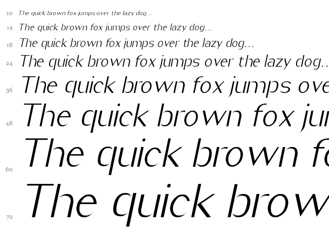 Imelda font waterfall